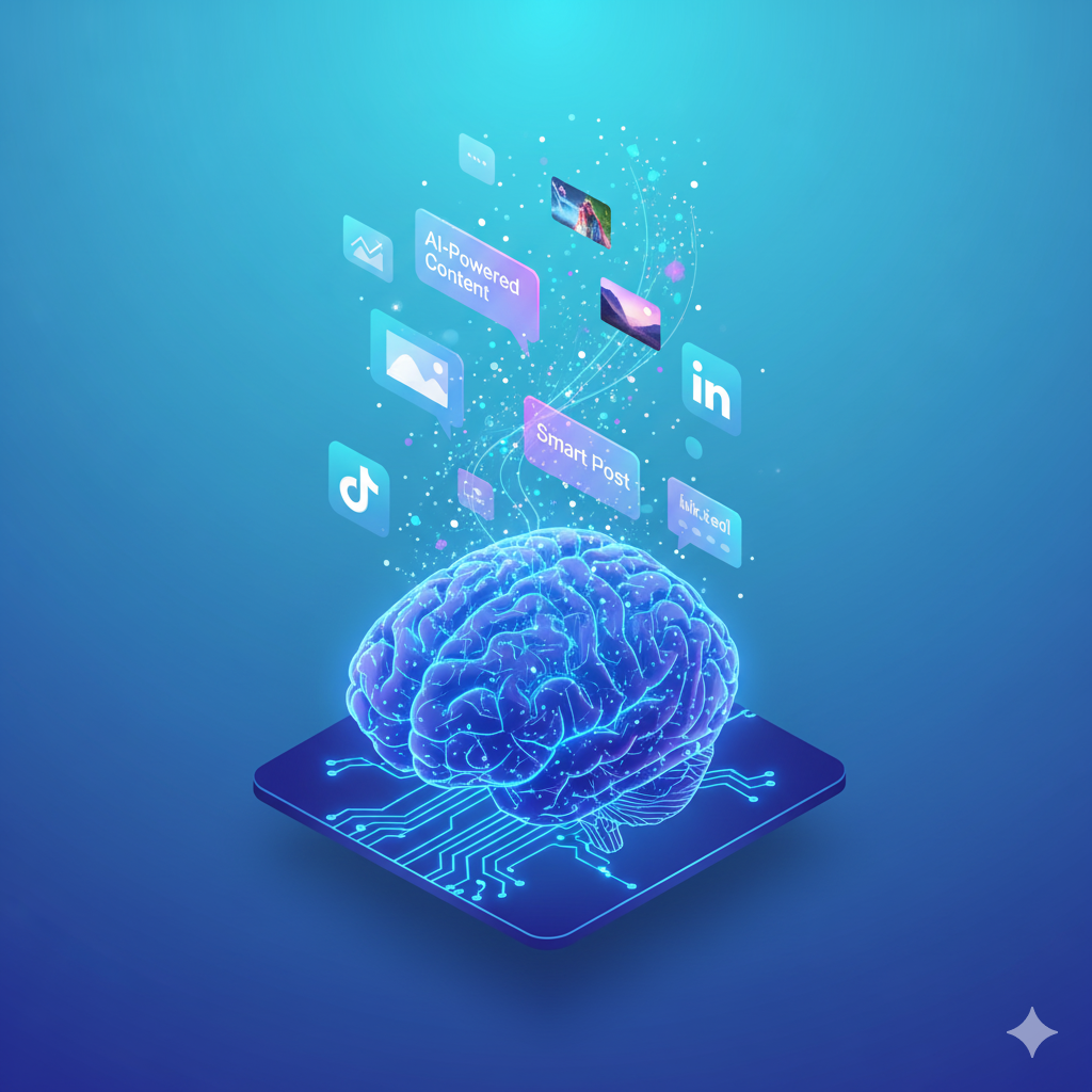 AI Content Generation Illustration