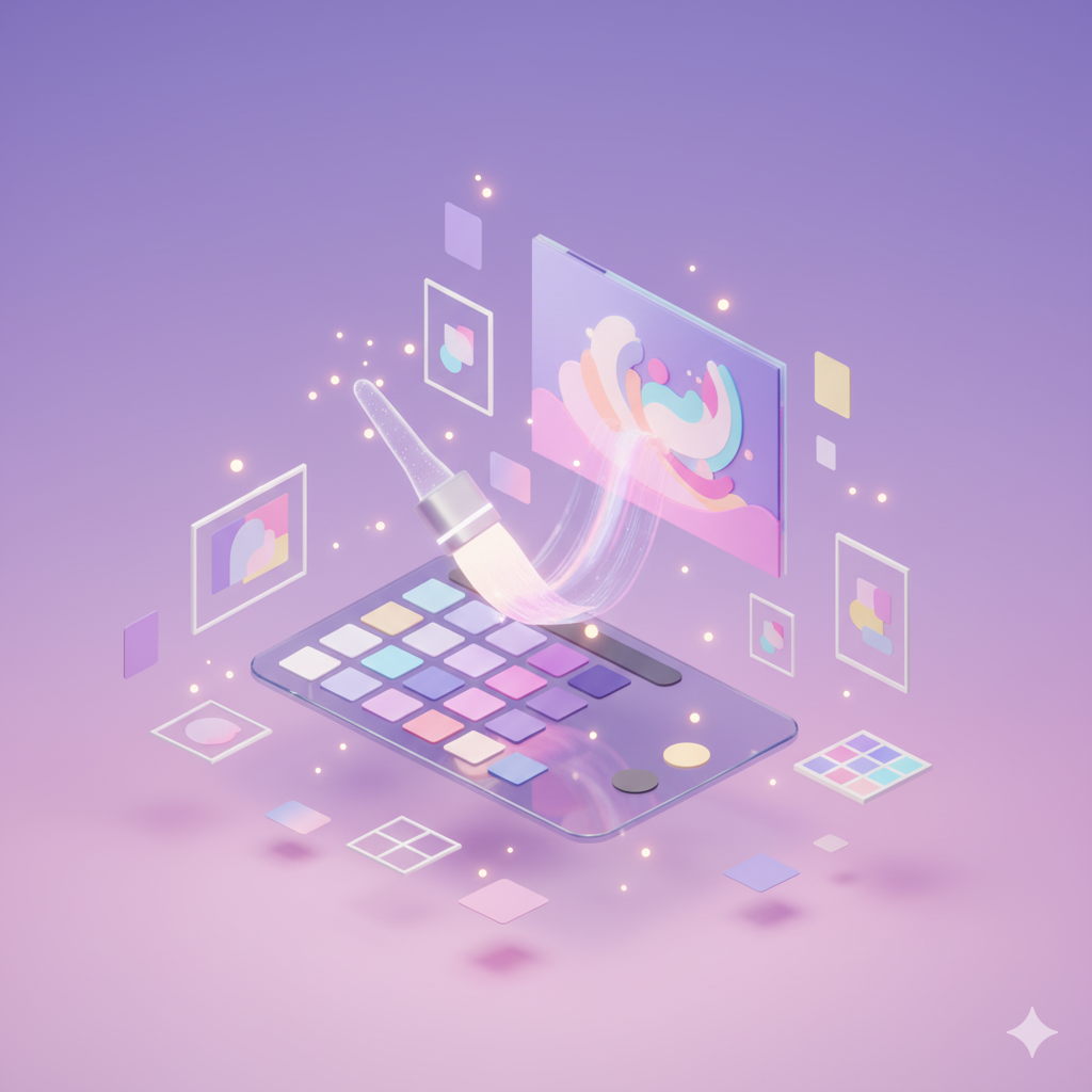 AI Image Generation Illustration